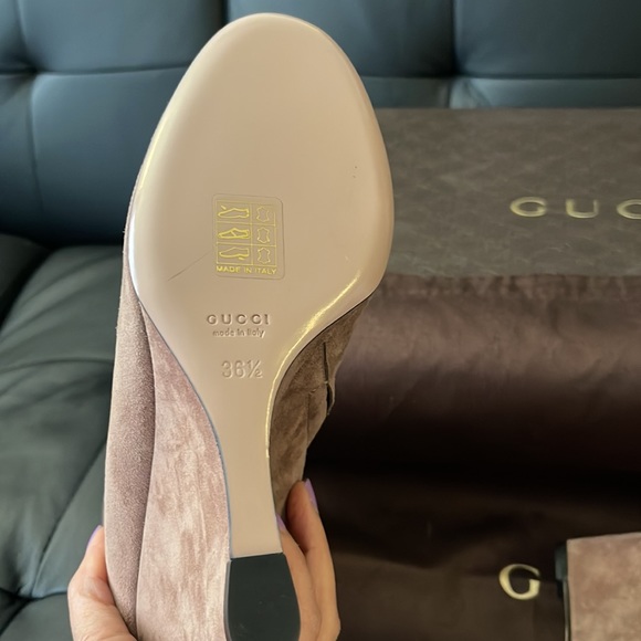 Gucci Suede Wedge Boots 36 1/2 US 6 - Picture 5 of 14